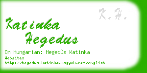 katinka hegedus business card